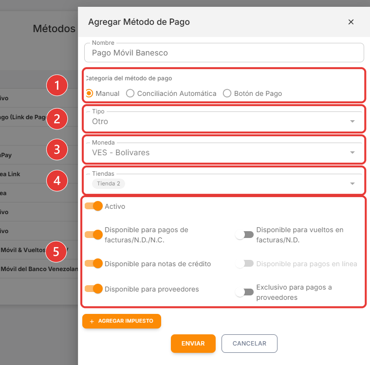 Configuración de Pago Móvil Manual